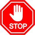 Stop cropped square